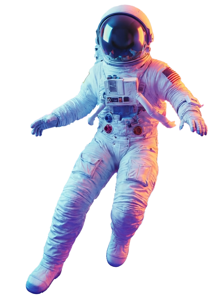 Colorful astronaut illustration